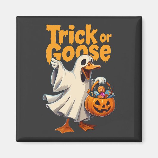 Trick or Goose Halloween Goose Magneet (Voorkant)