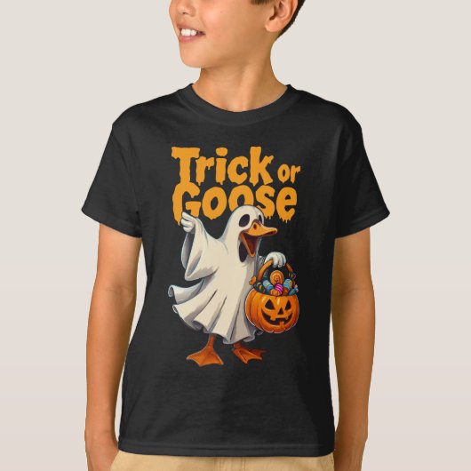 Trick or Goose Halloween Goose T-shirt (Voorkant)