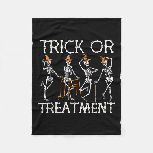Trick Or Pt Physical Therapy Therast Halloween  Fleece Deken (Voorkant)