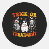 Trick Or Pt Physical Therapy Therast Halloween Ronde Sticker (Voorkant)