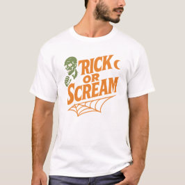 Trick or Scream - Retro Zombie Halloween Kunst T-shirt
