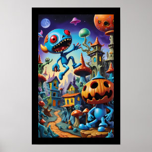 Trick or Shroom - Ken Gage Fantasy Art Poster