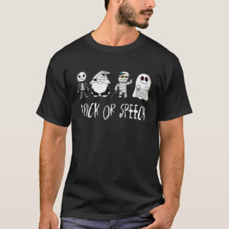 Trick Or Speech Geest Mummie Kabouter Skelet SLP H T-shirt