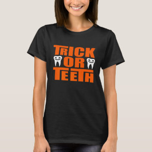 Trick or Tanden tandheelkundige Halloween tandarts T-shirt