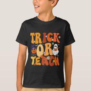 Trick Or Teach Boo Halloween Kostuums Leraar Manne T-shirt