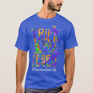 Trick or Teach Counselor Life Tie Halloween Co T-shirt