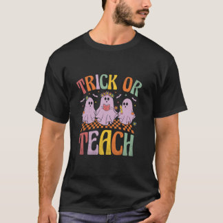 Trick or Teach Halloween Ghost Teacher Schattige B T-shirt