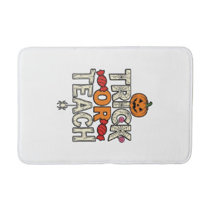 Trick Or Teach Halloween Leraar Vintage Vector Afb Badmat