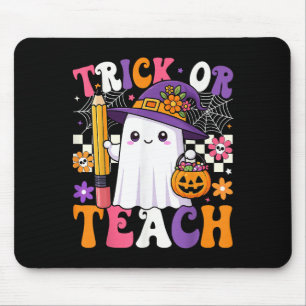 Trick Or Teach Leraar Potlood Geest Grappig Hallow Muismat