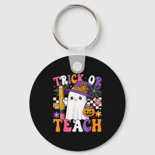 Trick Or Teach Leraar Potlood Geest Grappig Hallow Sleutelhanger