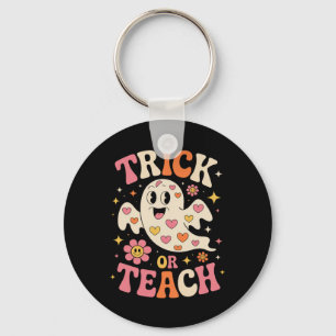 Trick Or Teach Lieve Geest Docent Halloween Retro Sleutelhanger