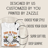 Trick or Teach Retro Ghost Teacher Halloween T-shirt