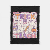 Trick Or Teach Retro Halloween Teacher Look  Fleece Deken (Voorkant)
