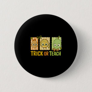Trick Or Teach, The Bad Seed Halloween Kostuum T-s Ronde Button 5,7 Cm