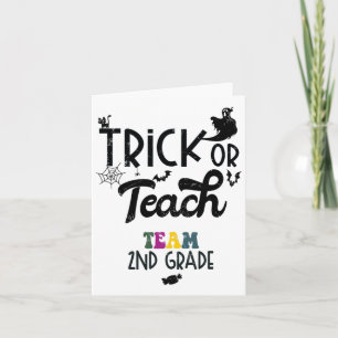 Trick or Teach Tweede klas 2e klas Halloween Te Kaart