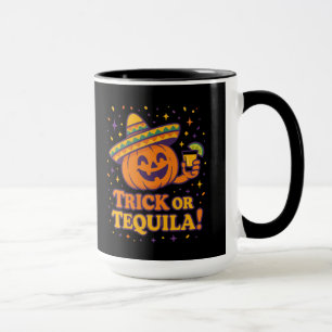 Trick or Tequila – Grappige Halloween Pompoen Fees Mok