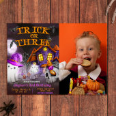 Trick or Three - Invitation d'anniversaire effraya