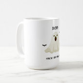 Trick or Tired – Funny Halloween Ghost Coffee Mug Koffiemok (Voorkant links)