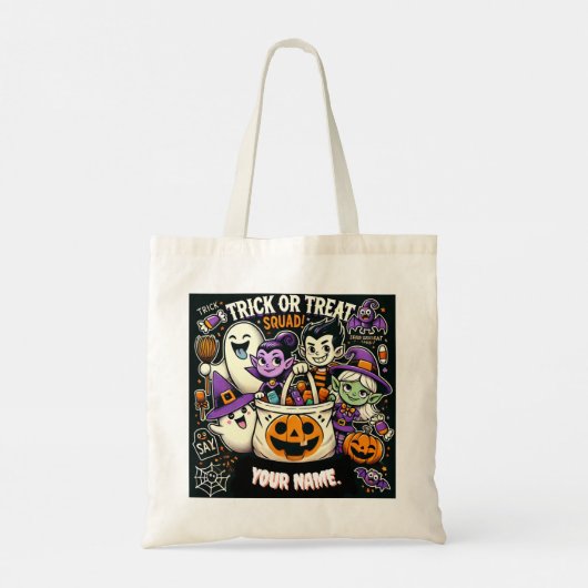 Trick or Tread Squad Tote Bag (Achterkant)