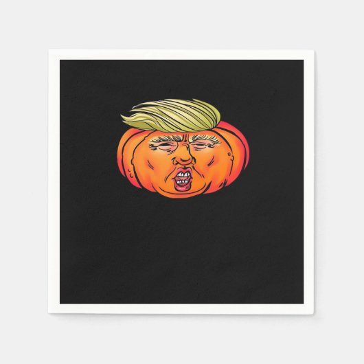 Trick or Treason Anti Halloween pompoen Trumpkin Servet (Voorkant)