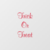 Trick or treat aangepaste tekstvakantie - startpun raamsticker (Vel)