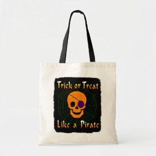 trick or treat als een piraat tote bag