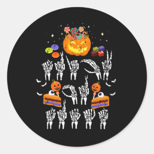 Trick or treat ASL Hands American Sign Language Ha Ronde Sticker