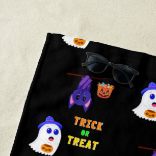 Trick or treat Bats Snoep 31 UK Oktober Halloween Strandlaken