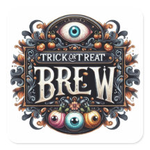 Trick or Treat-biersticker