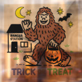 Trick or Treat Bigfoot Window Cling Raamsticker (Vel 2)