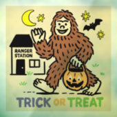 Trick or Treat Bigfoot Window Cling Raamsticker (Vel 3)