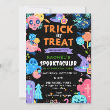 Trick or treat Birthday, Halloween Birthday, Spook