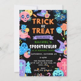 Trick or treat Birthday, Halloween Birthday, Spook Kaart