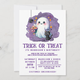 Trick or treat Birthday Uitnodiging