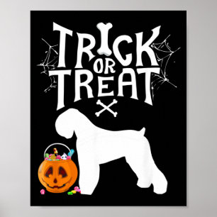 Trick Or Treat Black Russian Terrier Halloween Hon Poster