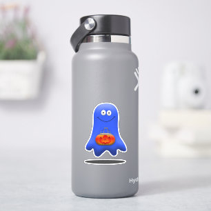 Trick or treat Blue Ghost Halloween Sticker