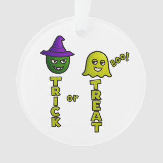 “Trick or Treat Boo!” Grappige Halloween-versierin Ornament