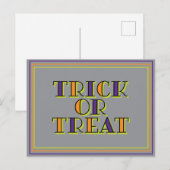 Trick or treat briefkaart (Voorkant / Achterkant)