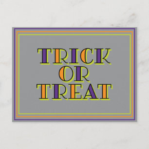 Trick or treat briefkaart