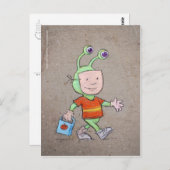 trick or treat briefkaart (Voorkant / Achterkant)