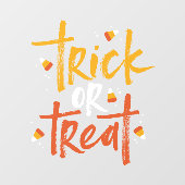 Trick or treat Candy Corn Halloween gepersonalisee Raamsticker (Vel)
