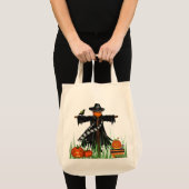 Trick or treat Canvas tas met pompoenen Scarecrow (Voorkant (product))