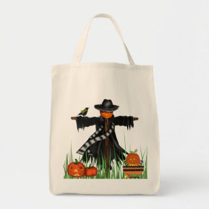 Trick or treat Canvas tas met pompoenen Scarecrow