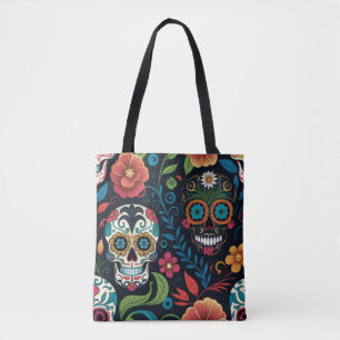 Trick or treat Canvas tas, Sugar Skull Canvas tas