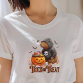 Trick or treat Capybara Halloween Funny Tri-Blend Shirt