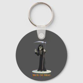 Trick or Treat. Cartoon Grim Reaper Sleutelhanger