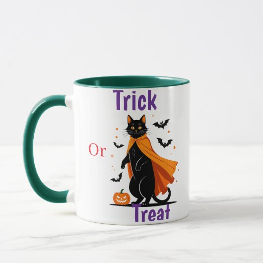 Trick or treat Cat Halloween Design Mok (Links)