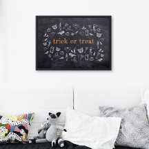 Trick or treat  Chalkboard Halloween