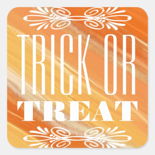 Trick or treat Chalkboard Halloween Vierkante Sticker (Voorkant)