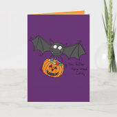 Trick or Treat Chauve-souris - Carte de vœux drôle (Devant)